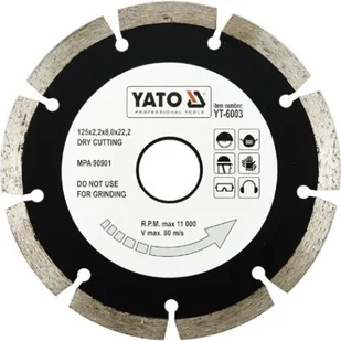 Yato tarcza tnąca segmentowa 125mm - 6003 (YT-6003) - Tarcze do pił - miniaturka - grafika 4