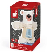 Klocki - Janod Miś Polarny piramida drewniana z elementami futerka Janod_piramida_Mis - miniaturka - grafika 1