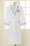 Szlafroki męskie - Soft Cotton Luksusowy męski szlafrok MARINE w ozdobnym opakowaniu L Biały 20404 - miniaturka - grafika 1