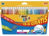 Flamastry - Bic Flamastry KID COULEUR PUDEŁKO 18+6 - miniaturka - grafika 1