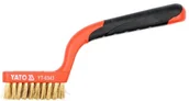 Materiały ścierne - YATO Szczotka druciana 3 rzędy drut mosiężny - miniaturka - grafika 1