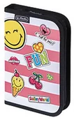 Piórniki - Herlitz Piórnik jednoklapkowy z wyposażeniem 19 części SmileyWorld Girly - miniaturka - grafika 1