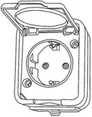 Gniazdka elektryczne - Schneider Electric Gniazdo Pojedyncze 2P+PE SCHUKO z przesłonami - Schneider, Ce - miniaturka - grafika 1