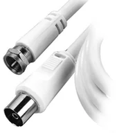 Kable - Vivanco SAT Przewód telewizyjny podwójnie ekranowany Biały STC FB50-N - miniaturka - grafika 1