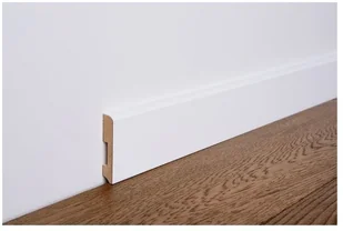 Listwa przypodłogowa MDF Foge LB1 półmat biały 8 cm 2 mb - Listwy przypodłogowe - miniaturka - grafika 2