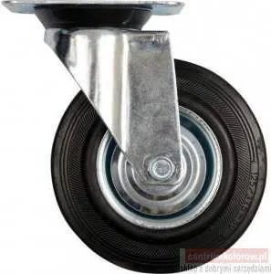 VOREL Kółko skrętne z czarną gumą 100mm 87312 - Pozostałe narzędzia ogrodowe - miniaturka - grafika 2