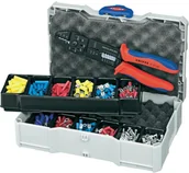 Kombinerki i obcęgi - Knipex Zestaw szczypcy zaciskowych 301 szt Izolowane końcówki kablowe złącza nieizolowane płaska wtyczka rękaw na płaskie wtyczki złączka czołowa izolowana 97 90 25 - miniaturka - grafika 1