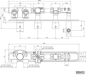 Sapho MB453 - Baterie podtynkowe - miniaturka - grafika 2