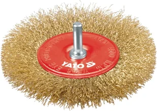YATO Szczotka tarczowa fi 100mm z trzpieniem, drut mosiądzowany YT-4757 - Materiały ścierne - miniaturka - grafika 3