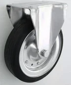 Kółka i bloczki - Zabi Koło metalowo-gumowe w obudowie stałej fi 200 - miniaturka - grafika 1