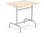 Meble do szkół i przedszkoli - AJ Biurko szkolne 180 srebrne brzoza laminat 343272 - miniaturka - grafika 1