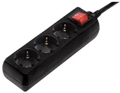 Akcesoria fotograficzne - Hama Steckdosenleiste (3-krotny, przełącznik, 1,4 m) czarna czarny 00030392 - miniaturka - grafika 1
