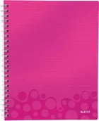 Szkolne artykuły papiernicze - Esselte Kołonotes LEITZ BEBOP A4/80 kratka różowy ES659-8 - miniaturka - grafika 1