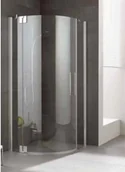 Kabiny prysznicowe - Kermi Pasa XP 100x100 lewa profil srebrny matowy szkło przezroczyste z KermiClean PX55L101181PK - miniaturka - grafika 1