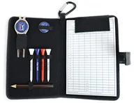 Golf - Pga TOUR pokrowiec kieszonkowy na kartę z wynikami do golfa oraz na akcesoria, z prawdziwej skóry, czarny PGAT80 - miniaturka - grafika 1