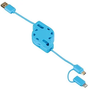 Hama Kabel USB 2W1 zwijany USB A - MICRO USB B - Lightning1.2 m niebieski 000545 (54564) - Kable USB - miniaturka - grafika 3