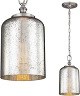 Lampy sufitowe - Elstead Lighting LAMPA wisząca FE/HOUNSLOW/P BS FEISS metalowa OPRAWA Zwis stal szczotkow - miniaturka - grafika 1