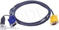 Akcesoria do monitorów - Aten 2L-5202UP Kabel HD15 - SVGA + mysz + - miniaturka - grafika 1