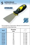 Narzędzia murarskie - PROLINE SZPACHELKA STAINLESS ROZMIAR 150 mm 31177 - miniaturka - grafika 1