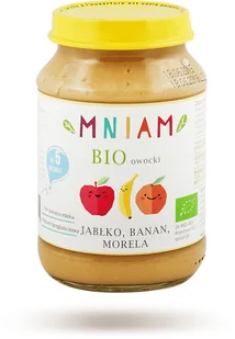 MNIAM Deser jabłko-banan-morela od 5 miesiąca BIO 190 g MNIAM - Desery dla dzieci - miniaturka - grafika 2