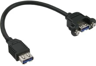 InLine Kabel USB do obudowy USB 3.0 A/A 0.2 Czarny 33445F - Kable USB - miniaturka - grafika 2