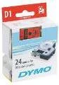 Inne akcesoria elektryczne - Dymo Taśma D1-24mm/7m, czarny/czerwony S0720970 - miniaturka - grafika 1