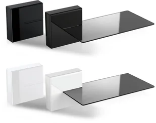 Meliconi Zestaw maskownic do kabli Ghost Cubes Shelf z półką Czarny - Maskownice do kabli - miniaturka - grafika 6