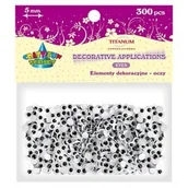 Dekoratorstwo - Titanum Elementy dekoracyjne oczka bez rzęs 5mm 300szt TITANUM - miniaturka - grafika 1