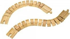 BigjigsRail Szalone elastyczne tory dla kolejek 2 szt. bjt164 - Kolejki i akcesoria - miniaturka - grafika 2