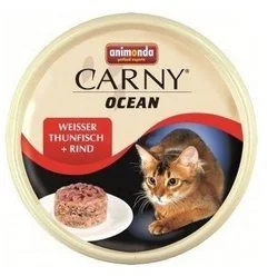 Animonda Carny Ocean 24 X 80 G Biały Tuńczyk Z Wołowiną - Mokra karma dla kotów - miniaturka - grafika 3