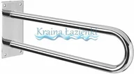 Akcesoria łazienkowe - Bisk PRO - Poręcz stała pro chrom 600 mm 05499 - miniaturka - grafika 1