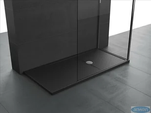 Novellini Olympic Plus 180x80 czarny OL18080428 - Brodziki prysznicowe - miniaturka - grafika 2