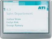 Systemy ekspozycyjne i znaki informacyjne - Durable Tabliczka przydrzwiowa Click Sign 149x105,5 mm grafitowa - miniaturka - grafika 1