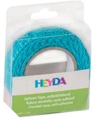 Zabawki kreatywne - Heyda Tasiemka tekstylna z klejem Koronka niebieska - miniaturka - grafika 1