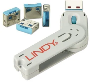 LINDY 40452 Bloker blokada) portu USB niebieski 4 sztuki LY-40452 - Części i akcesoria do laptopów - miniaturka - grafika 3