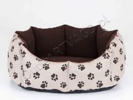 Legowiska dla psów - Hobbydog Legowisko Nowy York model NYRBLA6, beż w łapki, L - miniaturka - grafika 1