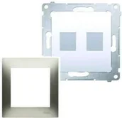 Klawisze i ramki - Kontakt Simon Simon - 54 - Pokrywa gniazd teleinformatycznych na Keystone płaska - miniaturka - grafika 1