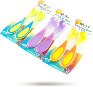 Akuku sztućce dla dzieci A0172 - Zestawy naczyń dla dzieci - miniaturka - grafika 2