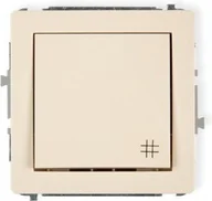 Wyłączniki światła i elektryczne - Karlik Łącznik krzyżowy 1DWP-6 beżowy - miniaturka - grafika 1