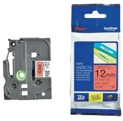 Brother Taśma TZe-431 nadruk czarny na czerwonym tle 12mm x 8m - Etykiety do drukarek - miniaturka - grafika 2