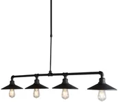 Lampy sufitowe - QAZQA Przemysłowa lampa wisząca czarna - 4 lasery - miniaturka - grafika 1