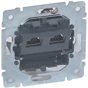 Gniazdka elektryczne - Legrand Gniazdo Komputer Podwójne 2xRJ 45 STP kat. 6 - SISTENA 775768 - miniaturka - grafika 1