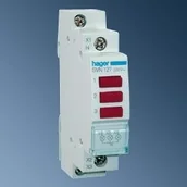 Inne akcesoria elektryczne - Hager Lampka POTRÓJNA CZERWONA SVN127 - miniaturka - grafika 1