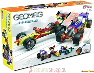 Geomag GeoMag Wheels wyścigówki 52 części GEO-703 - Klocki - miniaturka - grafika 2