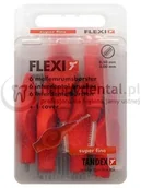 Szczoteczki międzyzębowe - Tandex Flexi 6szt. BOX 0.50-3.0mm (CZERWONE) - pudełko 6 szczoteczek międzyzębow - miniaturka - grafika 1