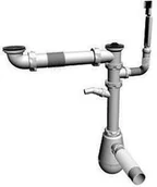 Syfony - Akces Syfon zlewozymwakowy 2-komorowy butelkowy FI50, 300-440mm, 72l/min, sitko - miniaturka - grafika 1
