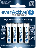Baterie i akcesoria - EverActive 4 x baterie alkaliczne Pro LR6 / AA (blister) - miniaturka - grafika 1