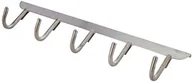 Wieszaki łazienkowe - Wenko 4468310100 wieszak na ubrania asola drzwi z 5 hakami do drzwi składanie od 2 do 4 cm, ze stali nierdzewnej ze stali nierdzewnej, 36 X 9 X 7 9 cm, matowa - miniaturka - grafika 1