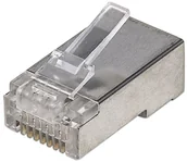 Kable miedziane - Intellinet Wtyk modularny RJ45 8P8C Cat5e STP na drut słoik 100szt 790574 - miniaturka - grafika 1
