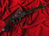 Repliki - broń - Hiszpania MYŚLIWSKI PISTOLET Z ZAMKIEM SKAŁKOWYM - miniaturka - grafika 1